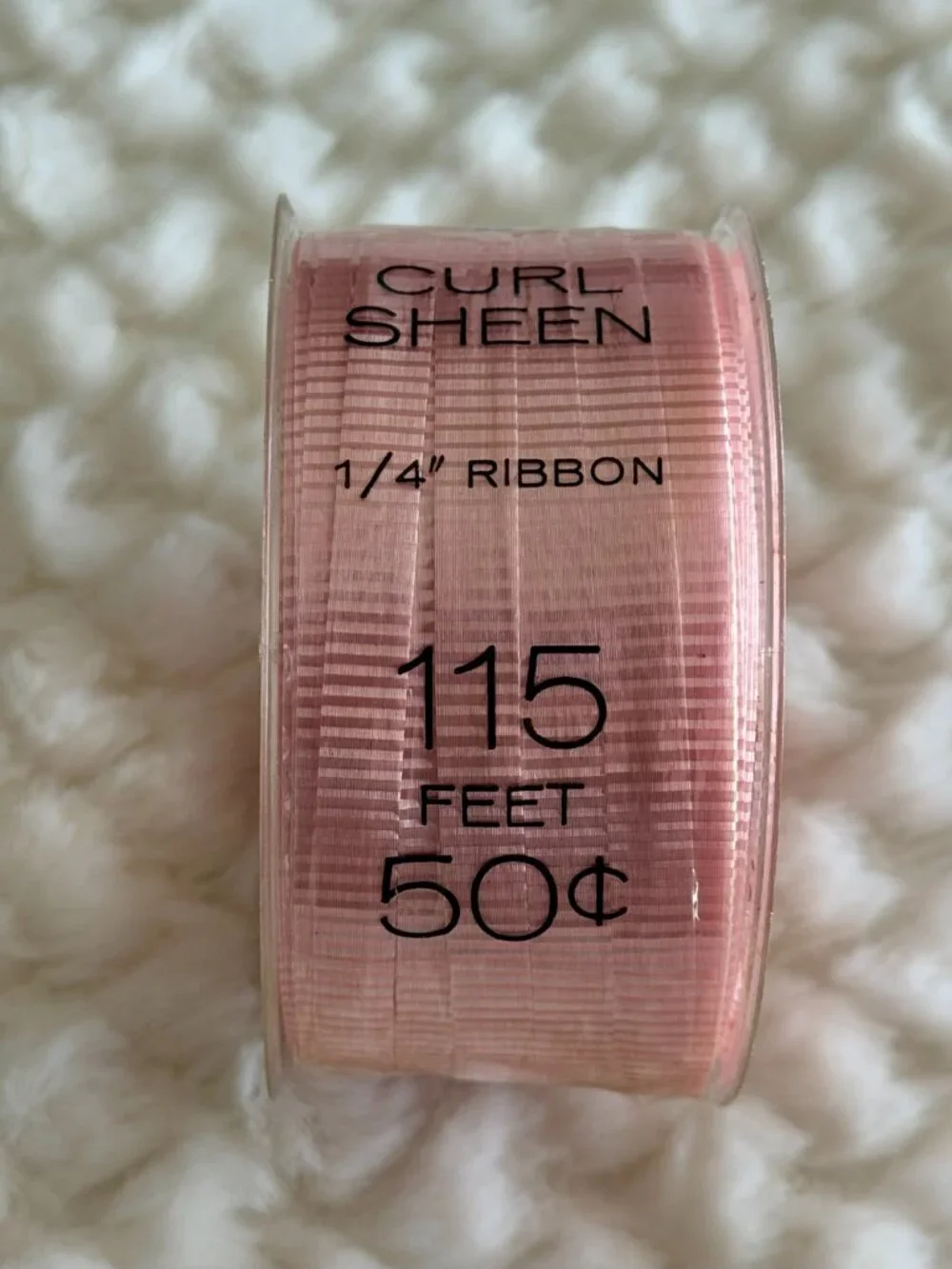 Vintage Hallmark Curling Ribbon- Light Pink